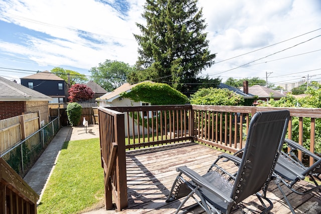 2815 W Fitch Ave, Chicago, IL 60645 - deck featuring a fenced backyard