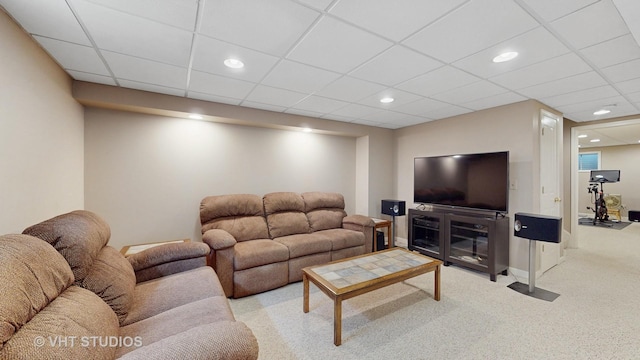 654 Linden Dr, Carol Stream, IL 60188 - carpeted living room featuring recessed lighting