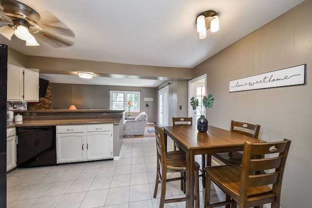 1747 Pleasant Ave, Saint Charles, IL 60174 - dining room with a ceiling fan and light tile patterned floors