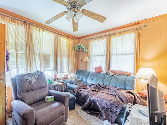 7959 S Coles Ave, Chicago, IL 60617 - living room with ceiling fan and healthy amount of natural light