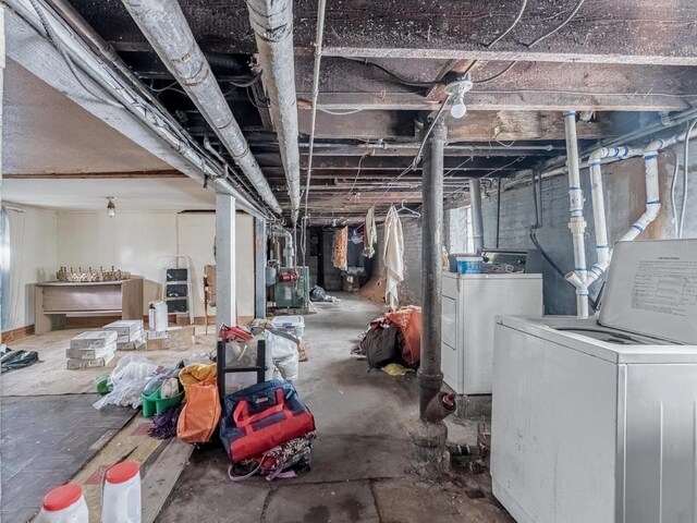 7959 S Coles Ave, Chicago, IL 60617 - below grade area with washing machine and dryer
