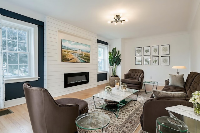 1833 Cuyler Ave, Berwyn, IL 60402 - living room featuring wood finished floors and a fireplace