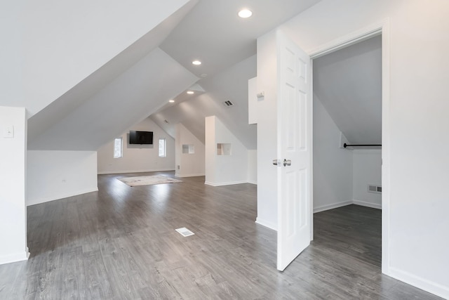 1833 Cuyler Ave, Berwyn, IL 60402 - bonus room with wood finished floors, vaulted ceiling, and recessed lighting