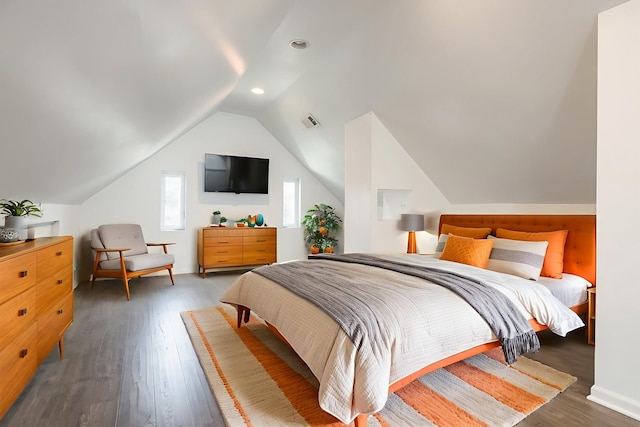 1833 Cuyler Ave, Berwyn, IL 60402 - bedroom with lofted ceiling, wood finished floors, and recessed lighting