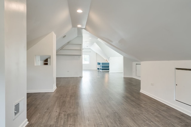 1833 Cuyler Ave, Berwyn, IL 60402 - bonus room featuring dark wood-style flooring, lofted ceiling, and recessed lighting