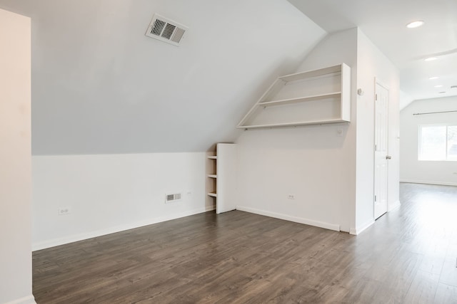 1833 Cuyler Ave, Berwyn, IL 60402 - bonus room featuring vaulted ceiling, dark wood-style flooring, and recessed lighting