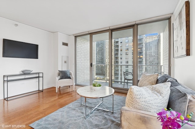 420 E Waterside Dr Unit 1103, Chicago, IL 60601 - living room with wood finished floors, healthy amount of natural light, and floor to ceiling windows
