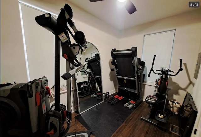 1634 W 38th St, Chicago, IL 60609 - exercise area with a ceiling fan