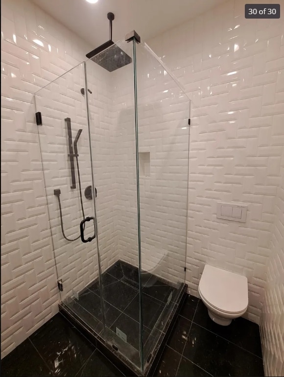 1634 W 38th St, Chicago, IL 60609 - bathroom with a stall shower and tile patterned floors