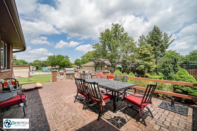 14463 S Canvasback Ct, Homer Glen, IL 60491 - view of patio / terrace with exterior kitchen and outdoor dining area