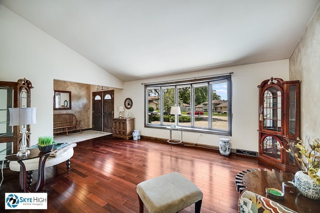14463 S Canvasback Ct, Homer Glen, IL 60491 - living area with wood-type flooring and lofted ceiling