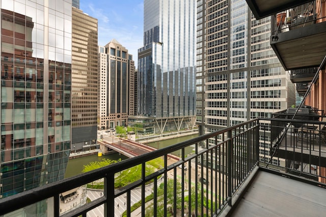 165 N Canal St Unit 1219, Chicago, IL 60606 - balcony featuring a city view and a water view
