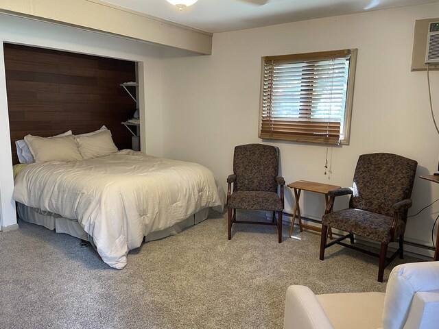 45 Nassau Colony Unit 4, Fox Lake, IL 60020 - bedroom with carpet floors and a wall mounted AC