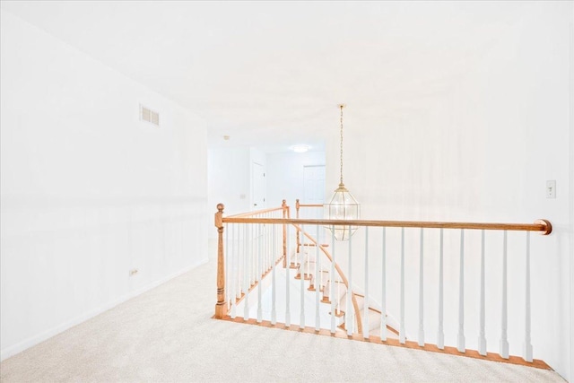 1280 Lawrence Ave, Lake Forest, IL 60045 - hall featuring an upstairs landing and carpet floors