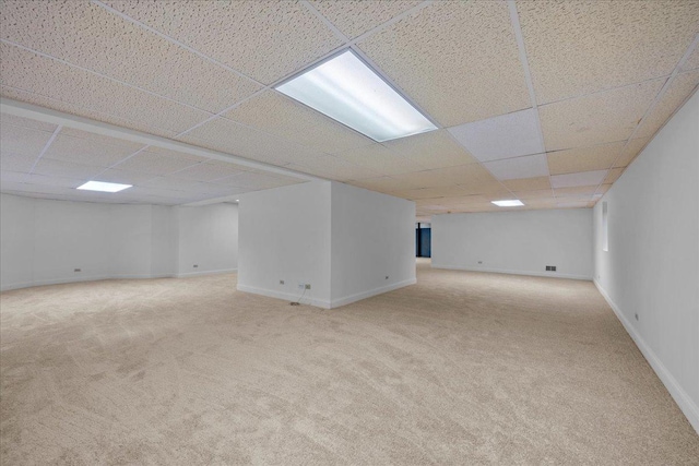 1280 Lawrence Ave, Lake Forest, IL 60045 - finished basement featuring carpet flooring and a drop ceiling