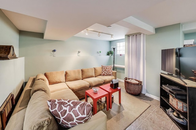 1003 Mapleton Ave, Oak Park, IL 60302 - living room with light tile patterned floors and rail lighting