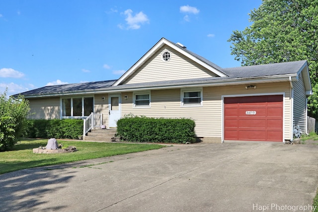 34719 N Nokomis Trl, Mchenry, IL 60051 - ranch-style home featuring a garage, driveway, and a front lawn