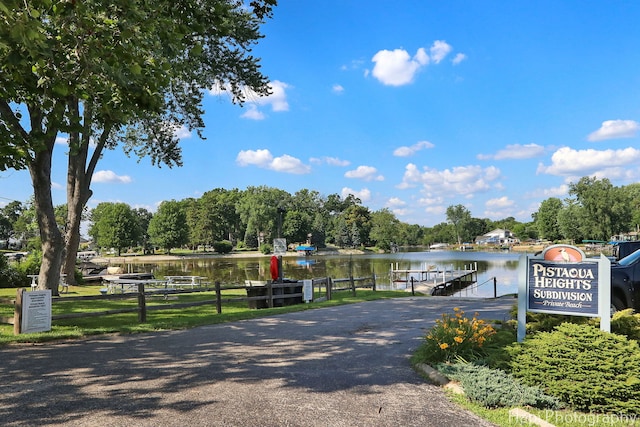 34719 N Nokomis Trl, Mchenry, IL 60051 - view of home's community with a dock and a water view