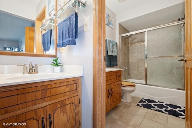 3749 W Glen Dr Unit 1001, Alsip, IL 60803 - full bathroom featuring vanity, enclosed tub / shower combo, and tile patterned flooring