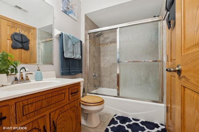 3749 W Glen Dr Unit 1001, Alsip, IL 60803 - full bath with vanity, combined bath / shower with glass door, and tile patterned flooring