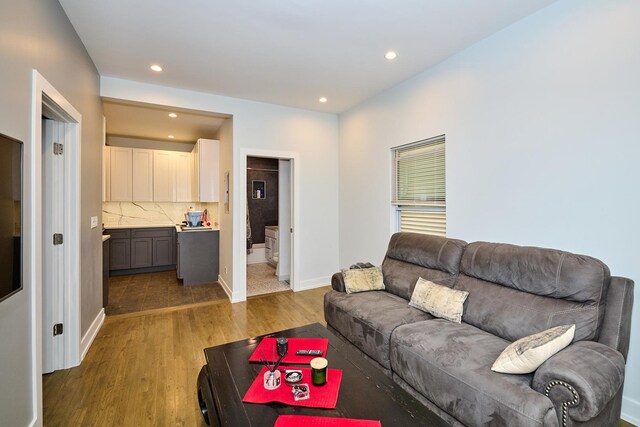 1931 N Leamington Ave, Chicago, IL 60639 - living area with wood finished floors and recessed lighting