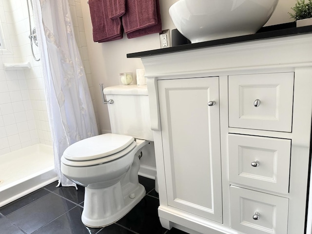 652 Beckman Dr, Kankakee, IL 60901 - bathroom with a stall shower and tile patterned floors