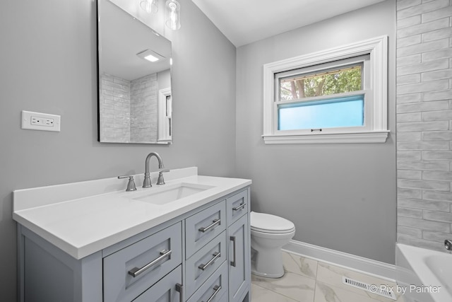 4421 Elmleaf Dr, Mchenry, IL 60051 - full bathroom featuring marble finish floors and vanity
