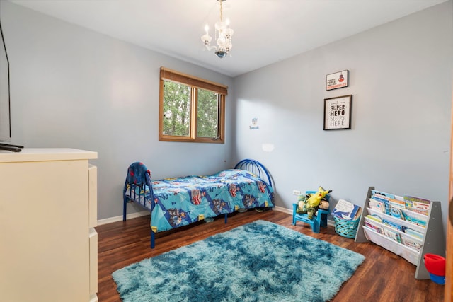 13635 W Ironwood Cir, Homer Glen, IL 60491 - bedroom featuring a chandelier and wood finished floors