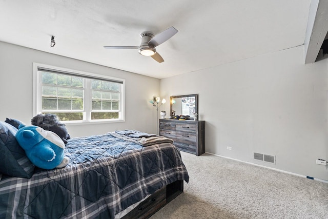 1507 Eton Ln, Naperville, IL 60565 - bedroom with carpet and a ceiling fan