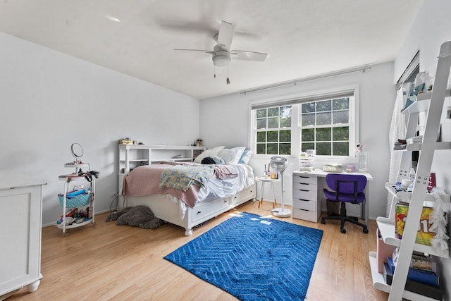 1507 Eton Ln, Naperville, IL 60565 - bedroom featuring wood finished floors, an office area, and ceiling fan