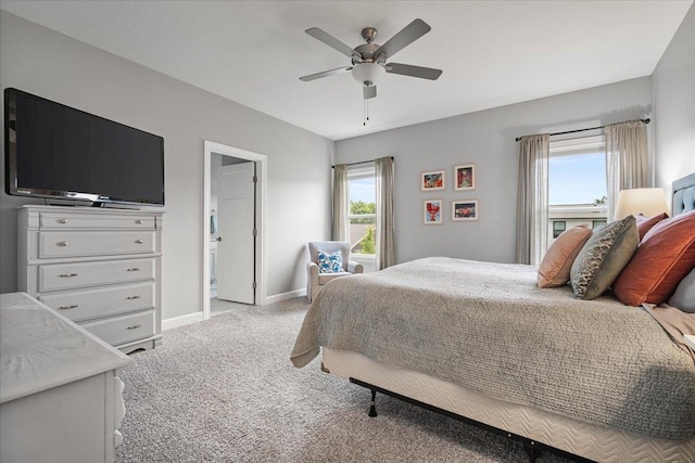 507 Raef Rd, Downs, IL 61736 - bedroom featuring light colored carpet and ceiling fan