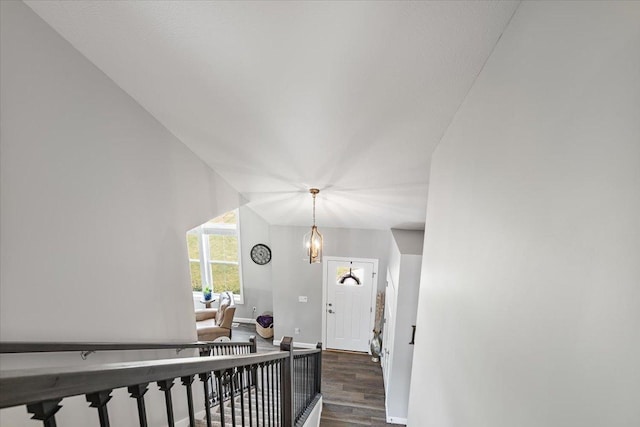 507 Raef Rd, Downs, IL 61736 - corridor featuring dark wood-style floors and baseboards