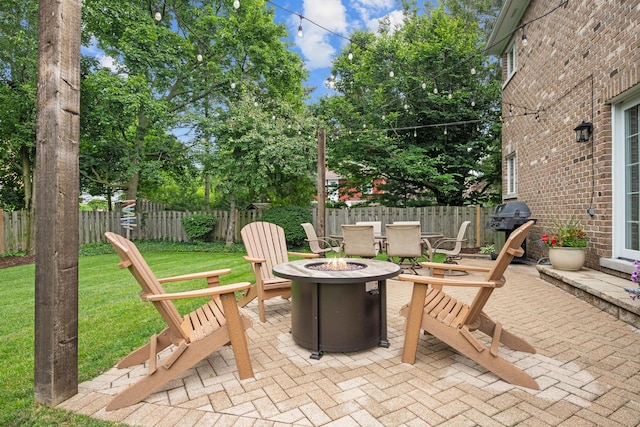 2210 Center Ave, Northbrook, IL 60062 - view of patio / terrace featuring an outdoor fire pit and a grill