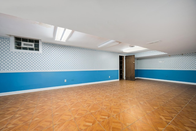 20020 Western Ave, Olympia Fields, IL 60461 - finished basement featuring wallpapered walls and baseboards