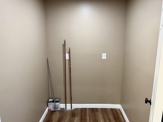 108 E 5th St, Spring Valley, IL 61362 - washroom with dark wood-type flooring and baseboards
