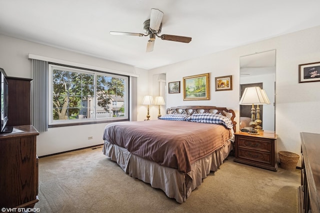 1583 Bayview Dr, Lake Zurich, IL 60047 - bedroom featuring light colored carpet and ceiling fan