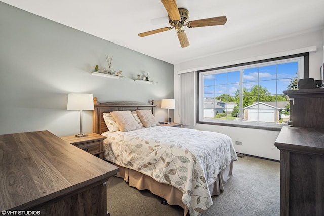 1583 Bayview Dr, Lake Zurich, IL 60047 - carpeted bedroom with ceiling fan