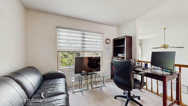 2328 Sedgfield Ct, Schaumburg, IL 60194 - carpeted office space featuring a ceiling fan
