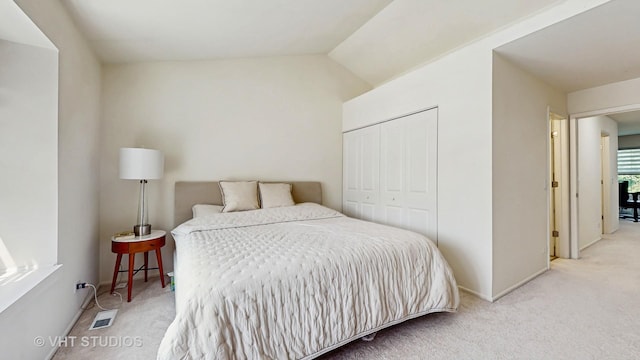2328 Sedgfield Ct, Schaumburg, IL 60194 - carpeted bedroom featuring a closet and vaulted ceiling