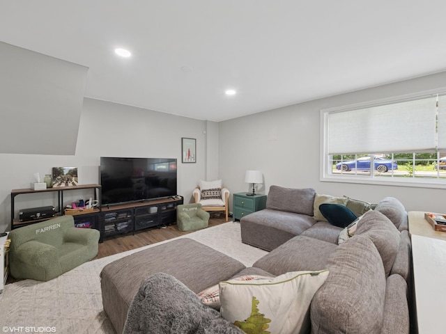 1339 Fowler Ave, Evanston, IL 60201 - living area featuring wood finished floors and recessed lighting