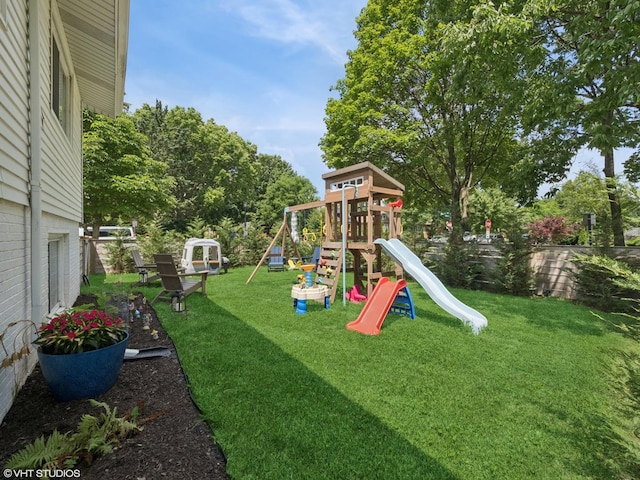 1339 Fowler Ave, Evanston, IL 60201 - view of jungle gym with a fenced backyard