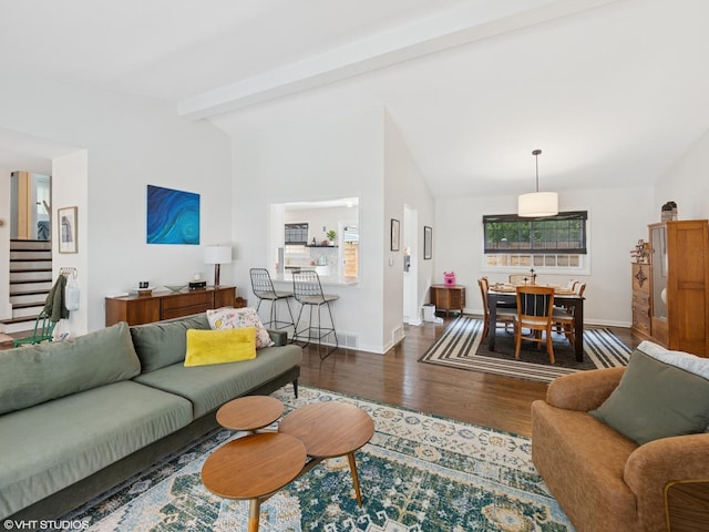 1339 Fowler Ave, Evanston, IL 60201 - living room with wood finished floors and stairs