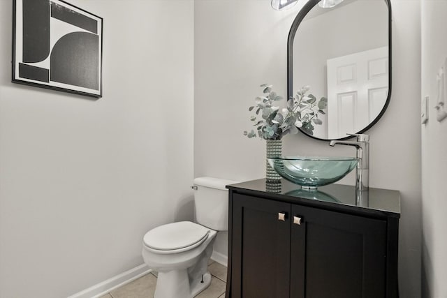377 Aaron Ln, Bolingbrook, IL 60440 - half bath featuring vanity and tile patterned floors