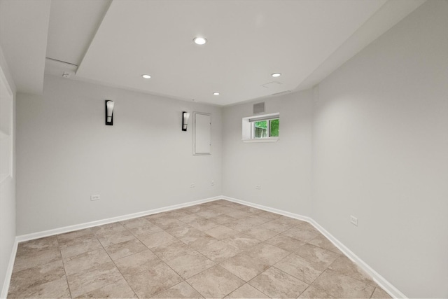 377 Aaron Ln, Bolingbrook, IL 60440 - spare room featuring recessed lighting and baseboards