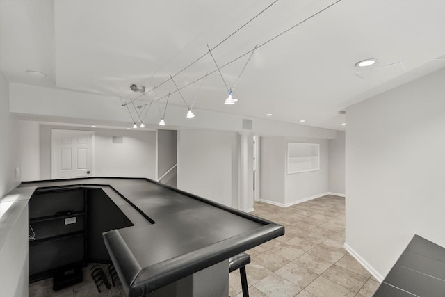 377 Aaron Ln, Bolingbrook, IL 60440 - game room featuring recessed lighting and baseboards