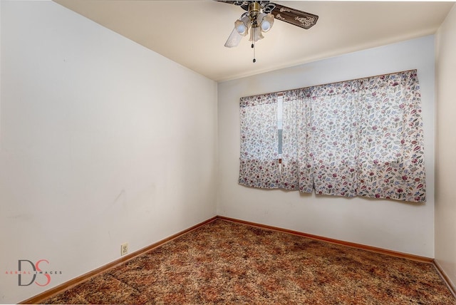 132 New St, Seneca, IL 61360 - carpeted empty room featuring a ceiling fan and baseboards