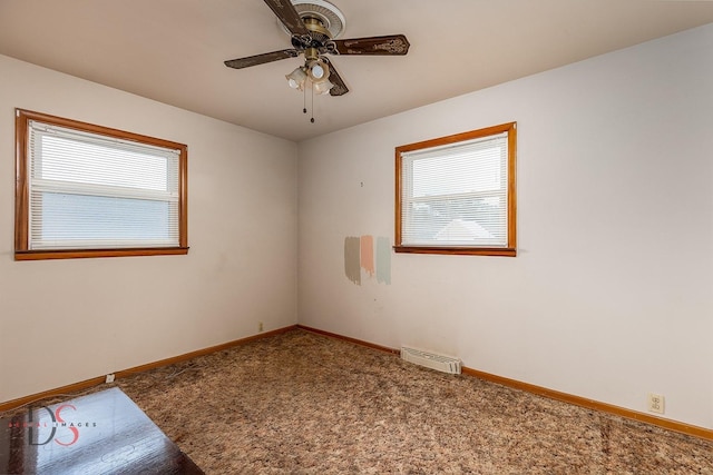 132 New St, Seneca, IL 61360 - unfurnished room featuring a ceiling fan and carpet