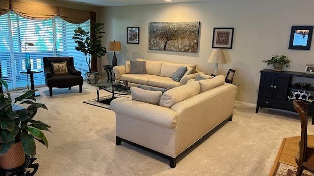 13216 N Country Club Ct Unit 2Aa, Palos Heights, IL 60463 - living room featuring light colored carpet
