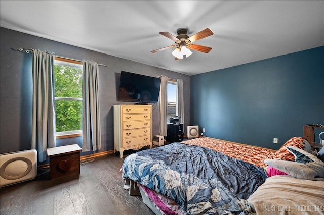 317 Plymouth Ct, Sycamore, IL 60178 - bedroom featuring wood finished floors and ceiling fan