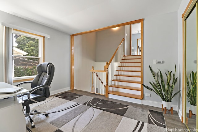 1569 Sherman Pl, Des Plaines, IL 60016 - office featuring wood finished floors and baseboards